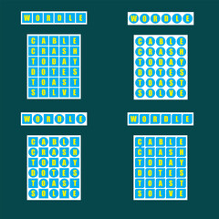 Wordle. A daily word game,puzzle wordle vecter,word quiz word ploblem,Board game puzzle hints. Letters