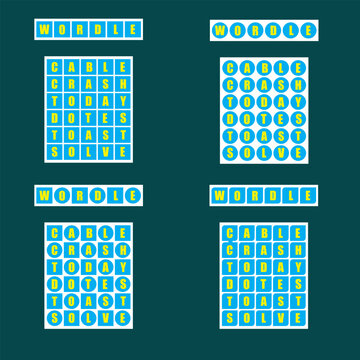 Wordle. A daily word game,puzzle wordle vecter,word quiz word ploblem,Board game puzzle hints. Letters