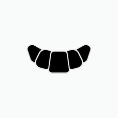 Croissant Icon. Pastry Symbol - Vector