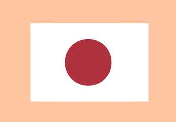 Flag of Japan, 2d flat illustration of a Japan flag. EPS 10.