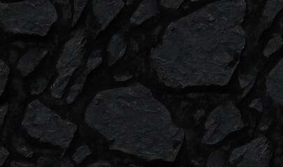  a black rock wallpaper with a pattern of rocks on the side of the wall and a plane flying in the sky above it,.  generative ai