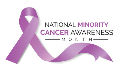 Minority Cancer awareness month is observed every year in April, Poster ,banner design template Vector illustration.
