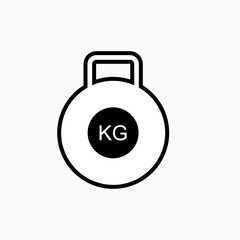 Kettlebells Icon. Gym Equipment Symbol for Design, Presentation, Website or Apps Elements - Vector.   