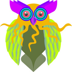 Owl cartoon isolated