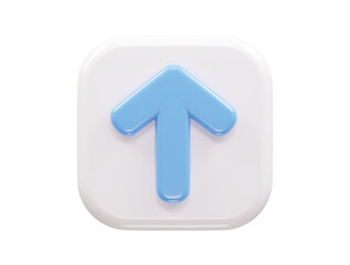 Arrow 3d rendering icon illustration 