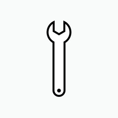 Wrench Icon - Vector, Repair Sign and Setting Symbol for Design, Presentation, Website or Apps Elements