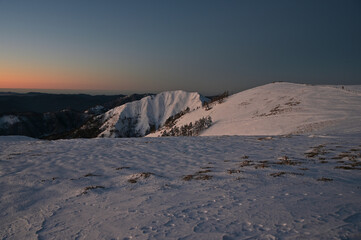 四国徳島県にある日本百名山の一つ「剣山」冬景色