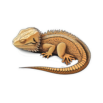 Sleeping lizard, generated AI, generated, AI