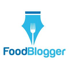 Modern vector simple food blogger author food review logo design icon template. vector illustration for brand, label, company. Isolated on white background