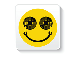 smile DJ music logo