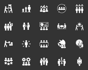 set of people icons, team, , meeting, business,