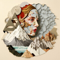 Cut Paper Collage Concept