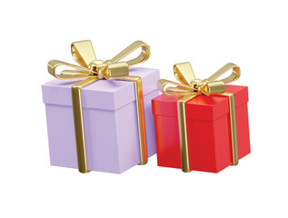 Gift box 3d rendering vector icon