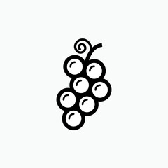 Grape Icon - Fruit Vector Sign & Symbol.   