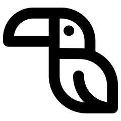 Simple toucan bird icon © KY
