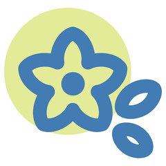 Simple plumeria flower icon