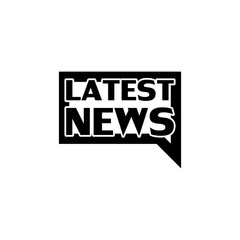 Latest news speech bubble icon isolated on transparent background