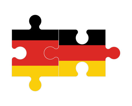 Puzzle of flags of Germany and Germany, vector
