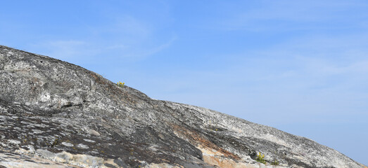 Rocky island and blue sky in the archipelago