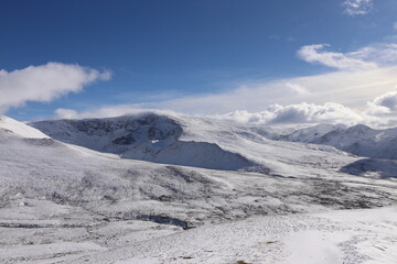 snowdonia, carneddau winter wales