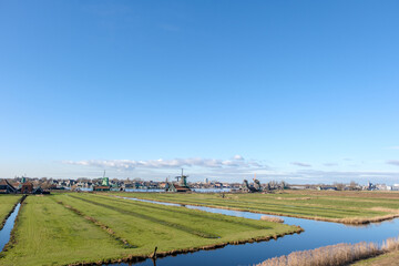 Nature reserve Kalverpolder, Zaanse Schans, Noord-Holland Province, The Netherlands.