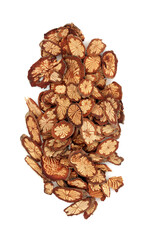 Sagent glory vine herbal plant medicine. Is anti bacterial, anti rheumatic, is a diuretic, a tonic, treats joint stiffness. Hong teng. Sargentadoxa. On white.
