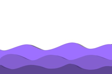 Purple waves background paper cut