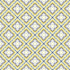Geometric mosaic seamless pattern design, Repeat textile design, Surface design.