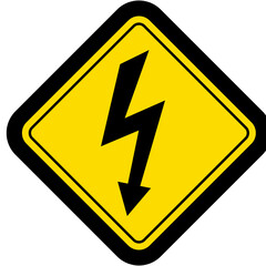 Sticker Warning Danger Electrical Lightning Logo Symbol Icon
