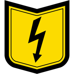 Sticker Warning Danger Electrical Lightning Logo Symbol Icon
