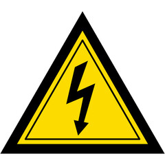 Sticker Warning Danger Electrical Lightning Logo Symbol Icon
