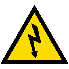 Sticker Warning Danger Electrical Lightning Logo Symbol Icon
