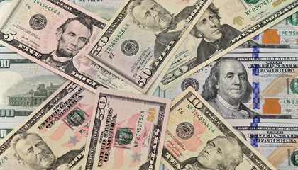 Images of various country banknotes. US dollar photos.