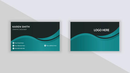 new  Futuristic gradient  color abstract Business Card design Template 