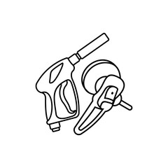 auto detailing wash line template illustration