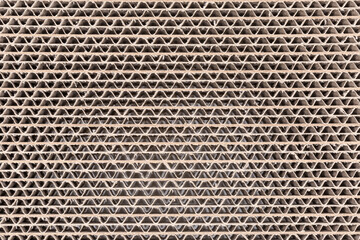Cross section of multilayer unbleached corrugated cardboard, texture, background