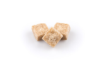 brown sugar cubes isolated