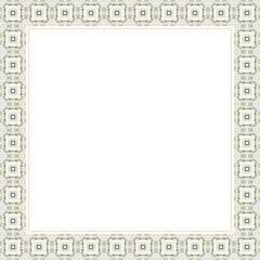 Border frame with arabesques and orient elements. Vector illustration
