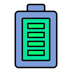 Battery Full Filled Line Icon