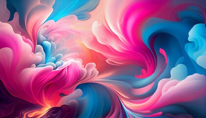 Fototapeta premium bright and muted colors swirling and dreamy abstract background, Generative AI, illustration