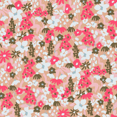 gentle bright tiny flowers pattern For summer print dress