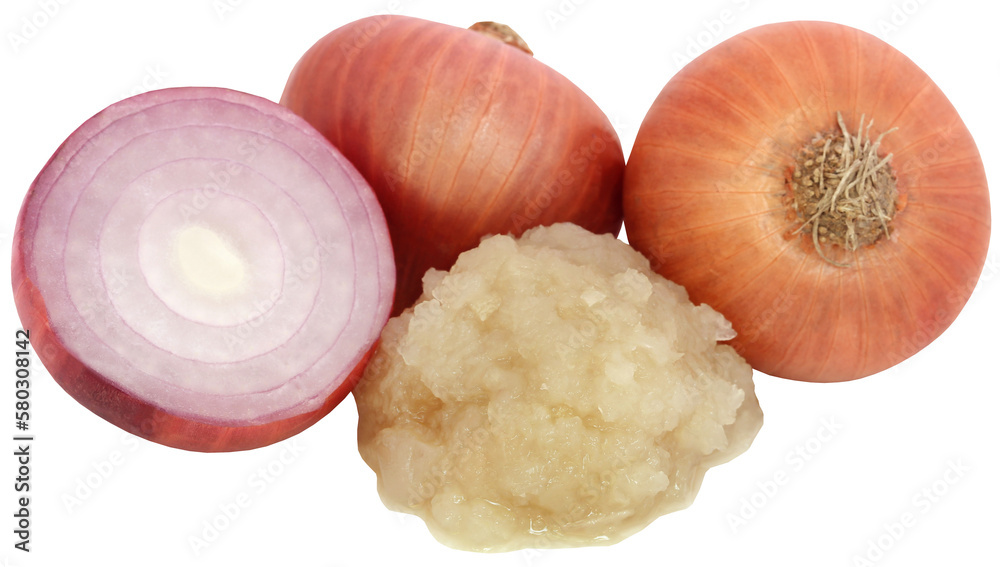 Poster Mashed onion with whole one