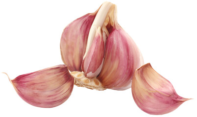 Obraz na płótnie Canvas Garlics over white background