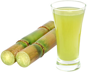 Piece of sugarcane with juice - 580309795