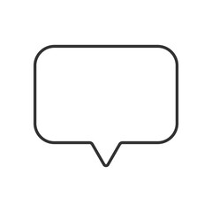 Naklejka premium speech bubble outline vector illustration isolated on white background. speech bubble line icon for web, ui and social media design