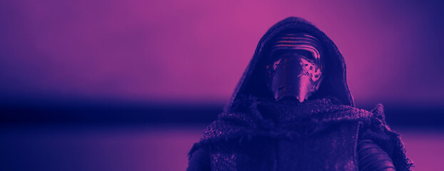 Naklejka premium Bangkok Thailand. April 30 2018. Star Wars figure. portrait images. toy figures characters model standing.