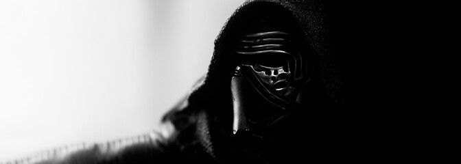 Naklejka premium Bangkok Thailand. April 30 2018. Star Wars figure. portrait images. toy figures characters model standing.