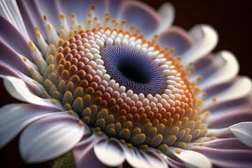 Fotobehang flower macro photography, generative ai © pham