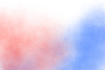red & blue american color smoke dust effect transparent background