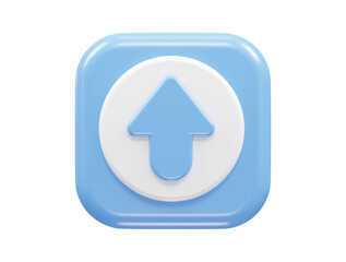 Arrow icon 3d rendering share vector element illustration 